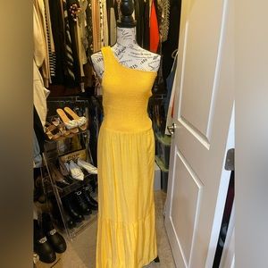 Nine West Liquid Gold One Shoulder Maxi Dress NWT - Size 2XL